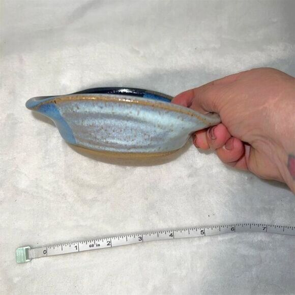 Merlin Handcrafted Blue Pottery Bowl - Picture 3 of 8